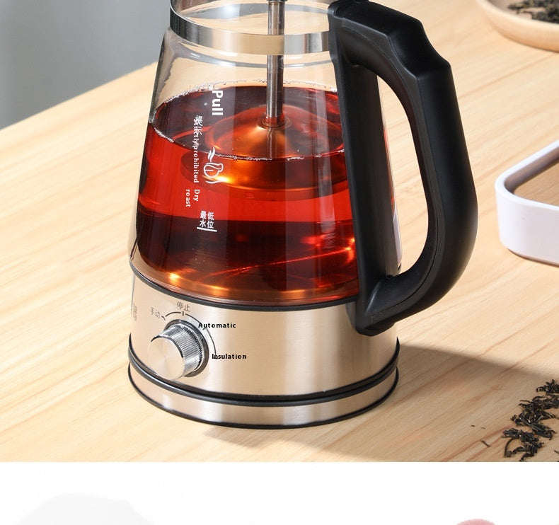Household Black Glass Electric Teapot Coffee Pot