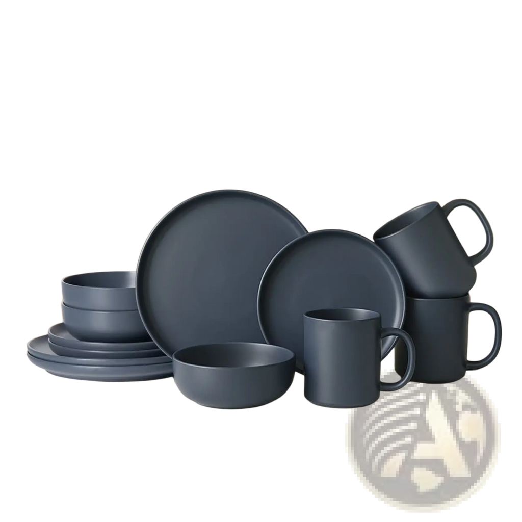 12-piece Stoneware Dinnerware Set Matte Glaze Service for 3