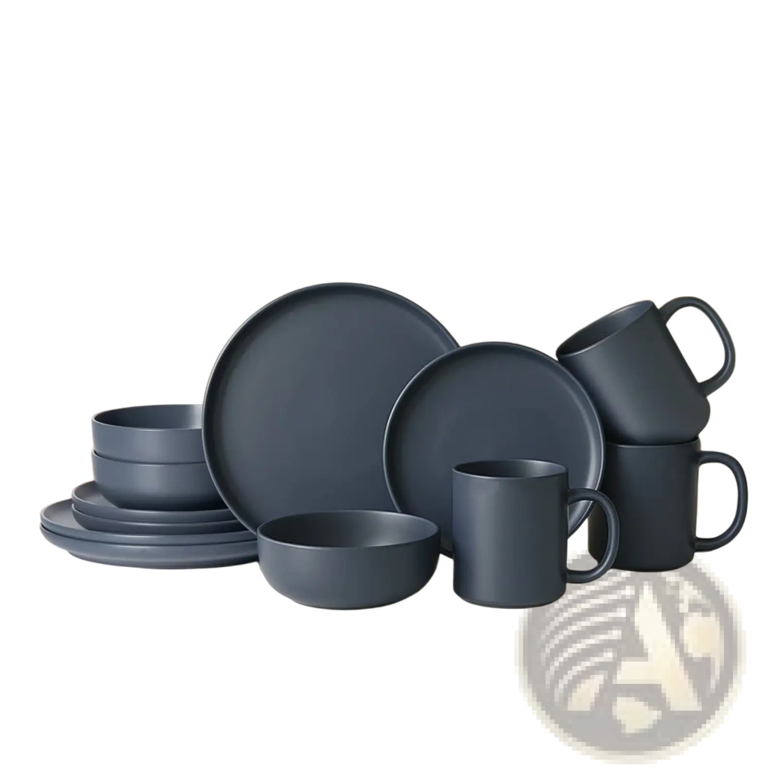 12-piece Stoneware Dinnerware Set Matte Glaze Service for 3