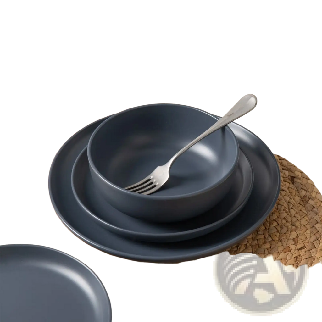12-piece Stoneware Dinnerware Set Matte Glaze Service for 3