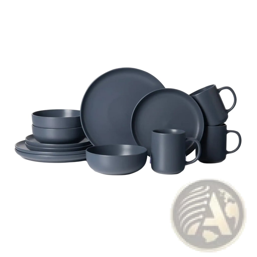 12-piece Stoneware Dinnerware Set Matte Glaze Service for 3