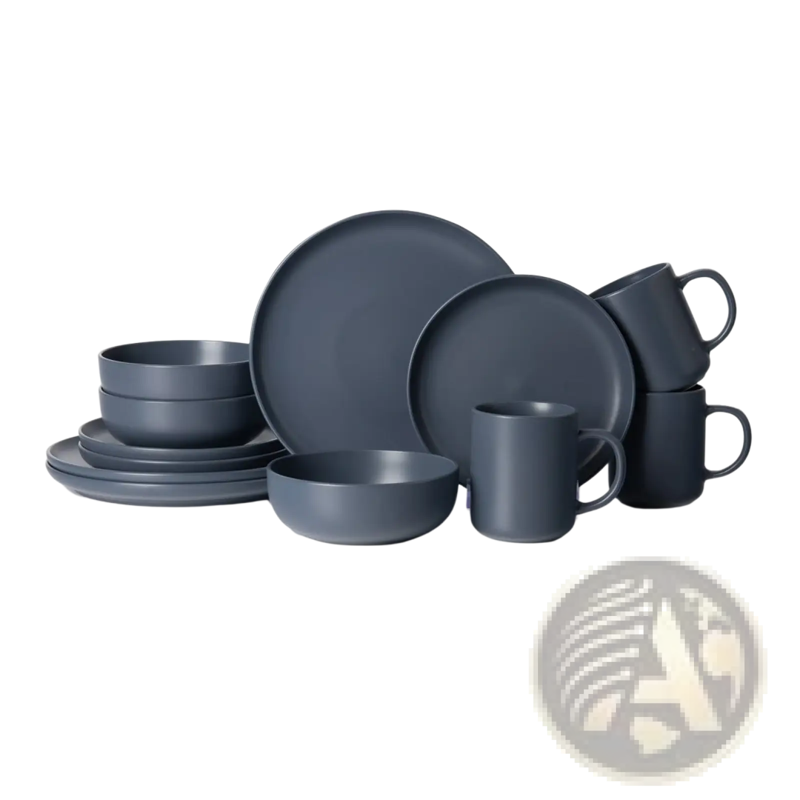 12-piece Stoneware Dinnerware Set Matte Glaze Service for 3