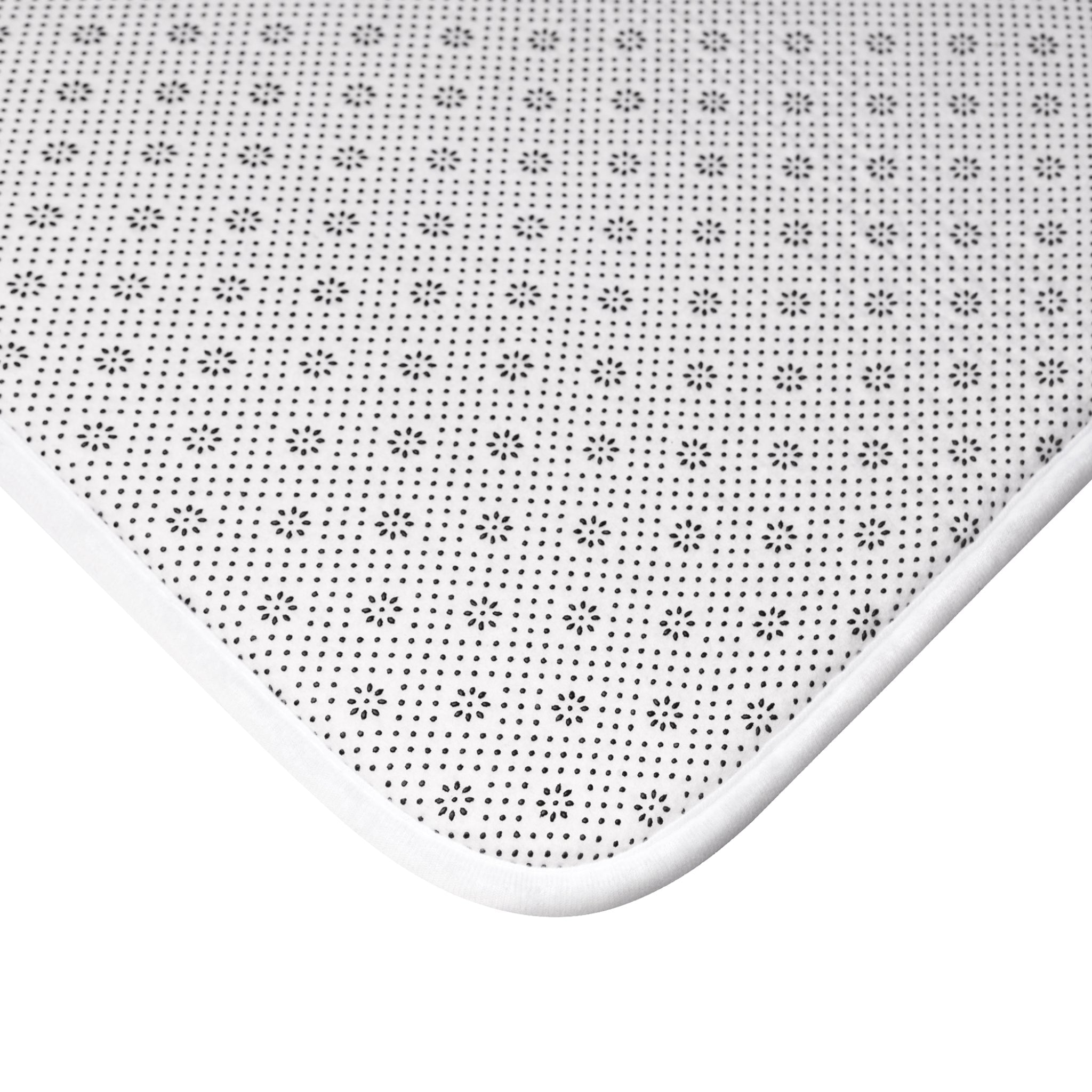 SOAK Striped Bath Mat — Blue & Green Spa Bathroom Rug