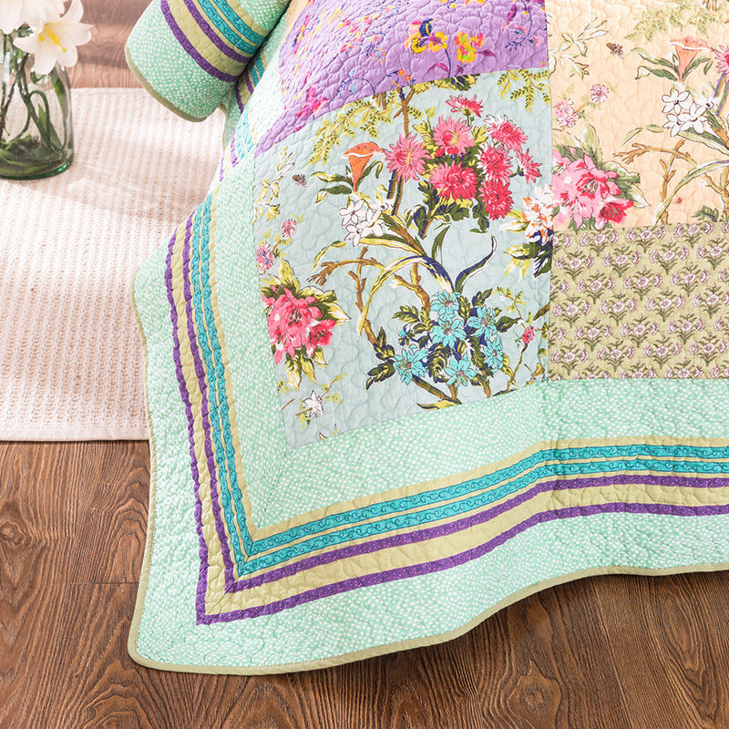 Three-piece Cotton Quilted Bedding Set