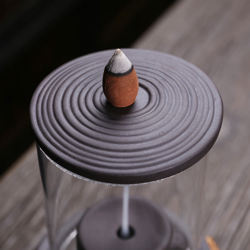 Handmade Ceramic Incense Burner Smoke Waterfall Backflow Feng Shui Decoration