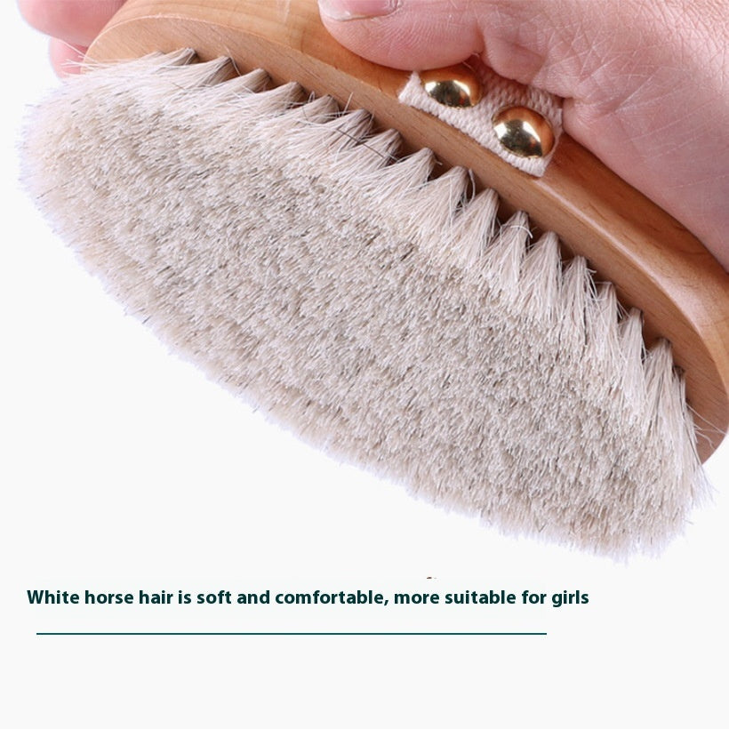 Removable Natural Bristle Bath Brush Exfoliating & Body Dry Brushing