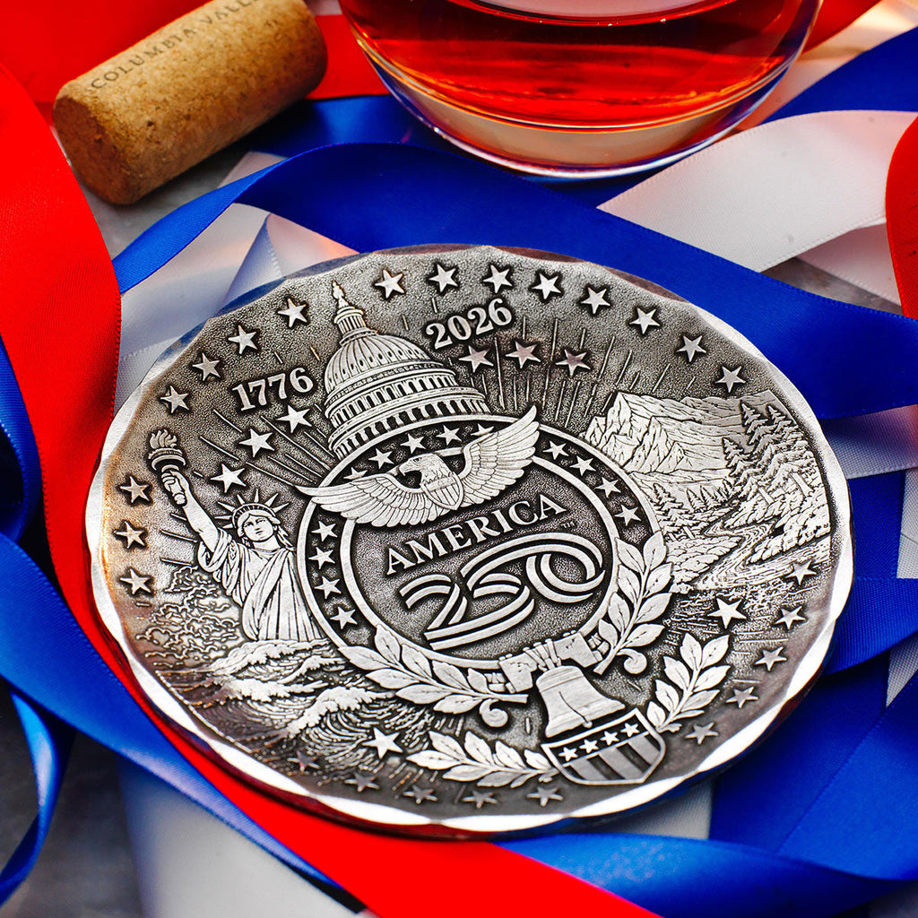 America250 Sea to Shining Sea Commemorative Coaster (Aluminum)