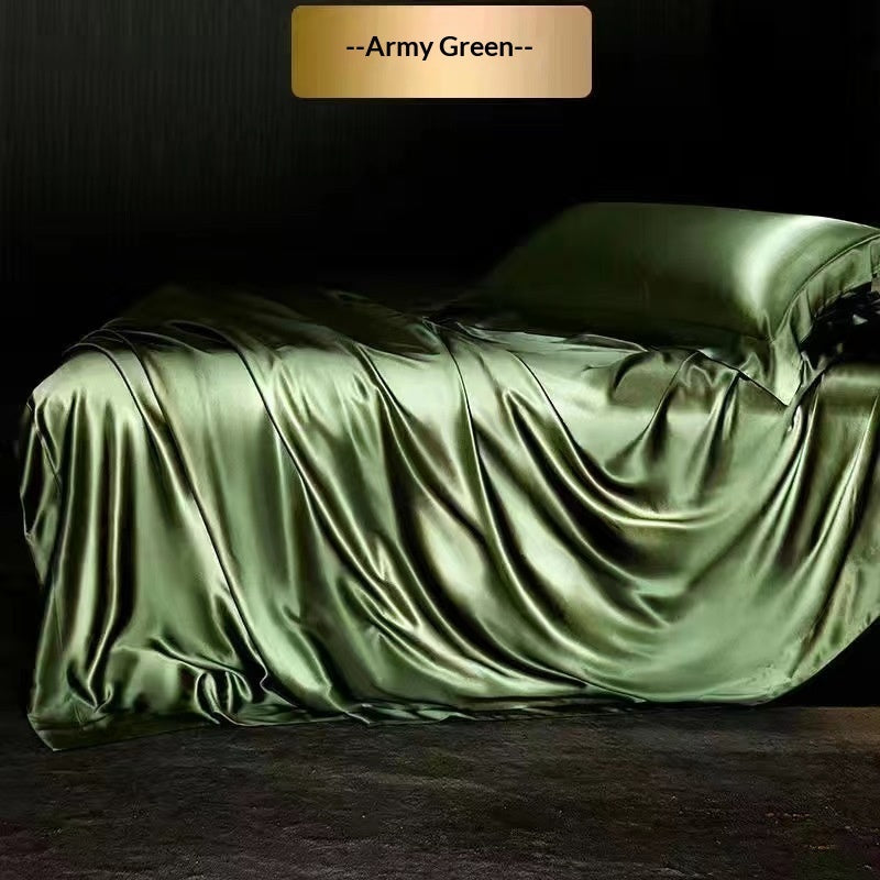 High-end Silk Four-piece Bedding Set Sheets And Duvet Cover