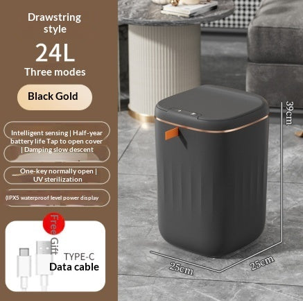 Smart Trash Can With Lid Bedside