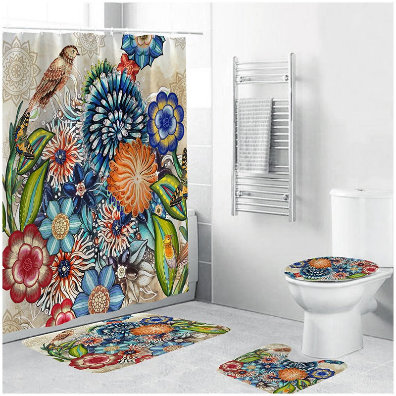 Bohemian Style 3D Water and Mold Proof Shower Curtain