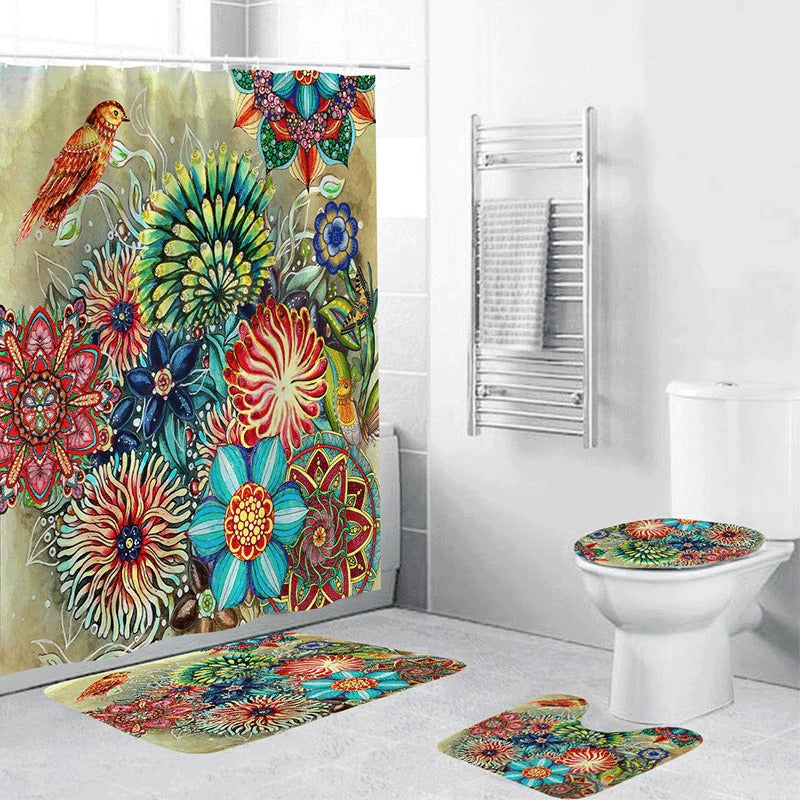 Bohemian Style 3D Water and Mold Proof Shower Curtain