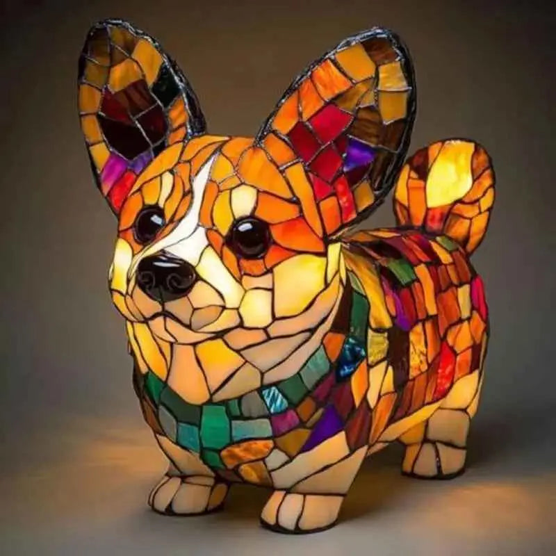 Animal resin LED night light lamp