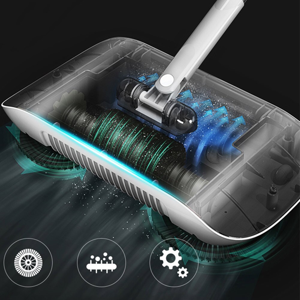 Hand Push Sweeper Household Broom Dustpan Mop Floor All-in-one
