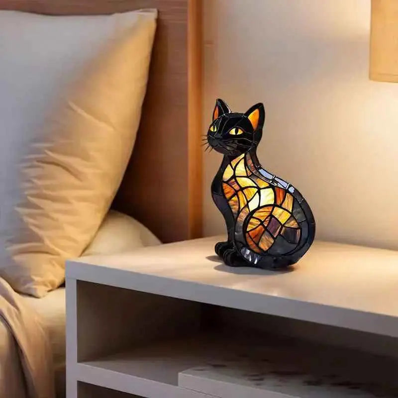 Animal resin LED night light lamp
