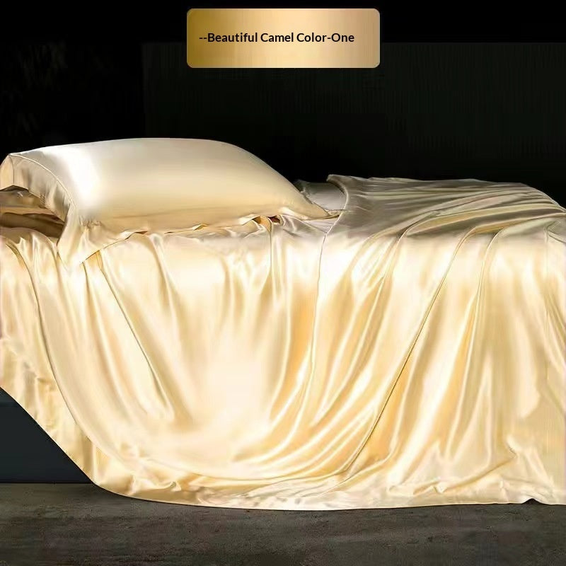 High-end Silk Four-piece Bedding Set Sheets And Duvet Cover