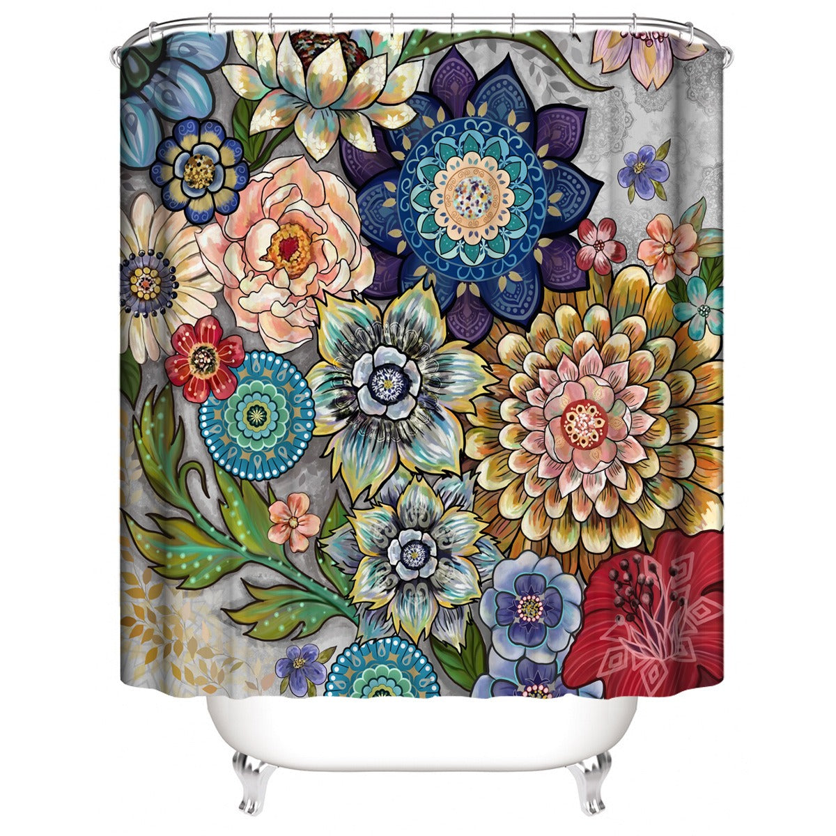 Bohemian Style 3D Water and Mold Proof Shower Curtain