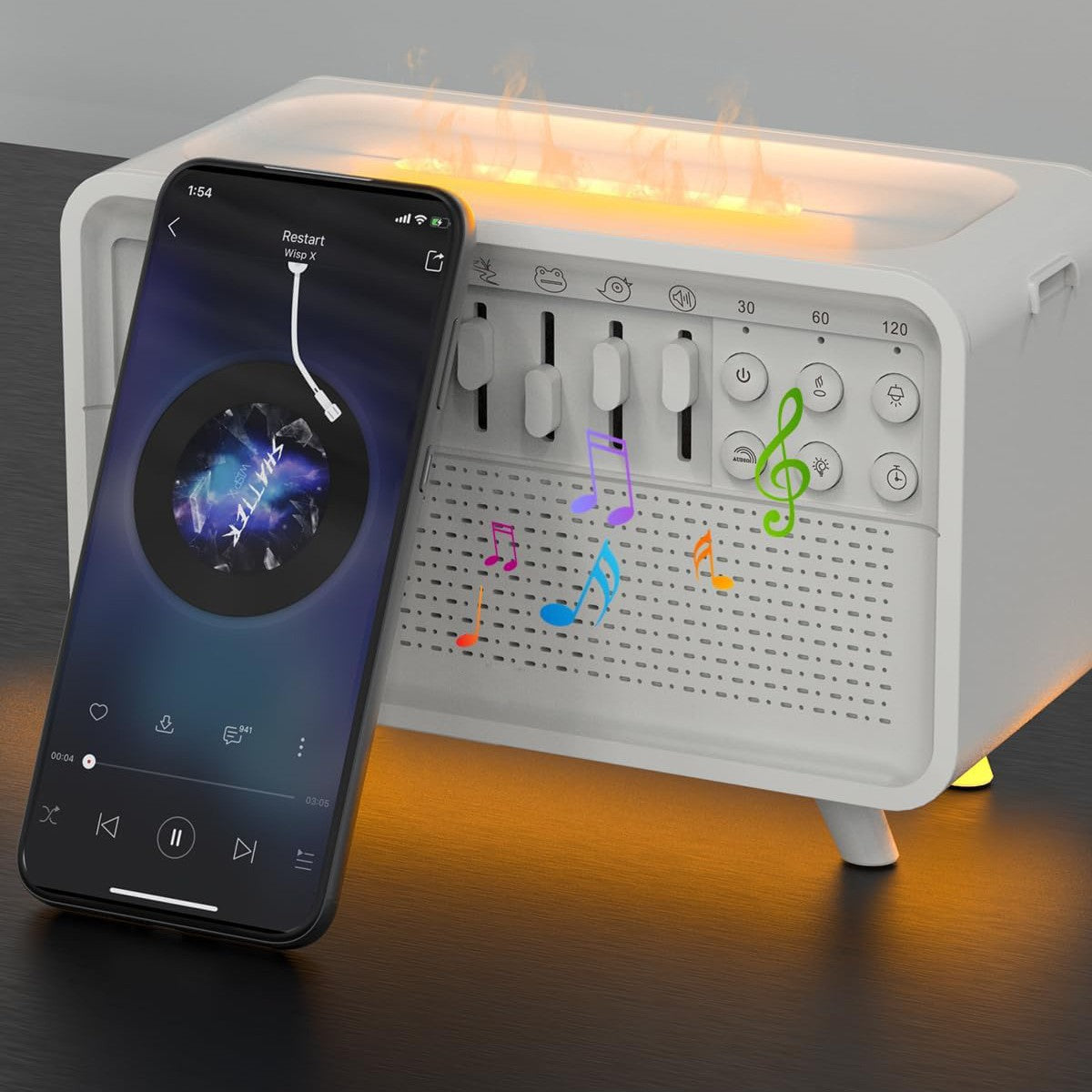 3 In 1 Bluetooth Speaker White Noise And Humidifier All-in-one
