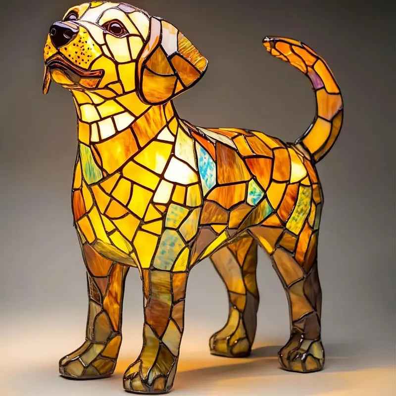 Animal resin LED night light lamp