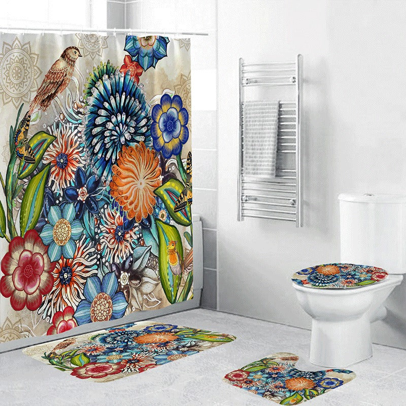 Bohemian Style 3D Water and Mold Proof Shower Curtain