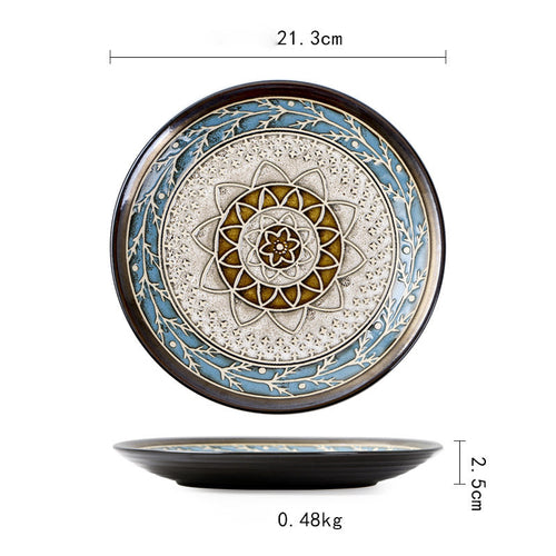 Vintage Japanese Style Ceramic Plates