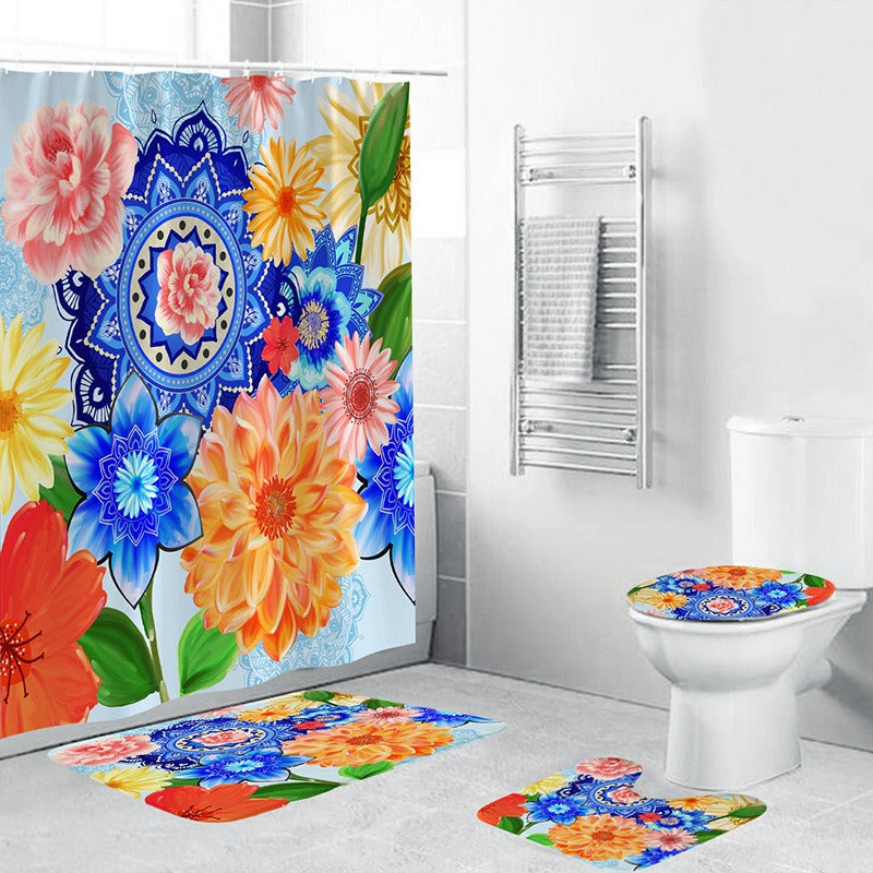 Bohemian Style 3D Water and Mold Proof Shower Curtain