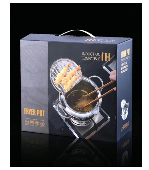 Household stainless steel tempura mini fryer