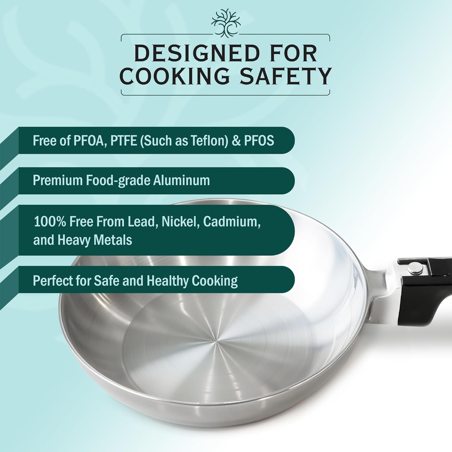 11-Inch Chef Skillet – Quick & Even Heat Distribution – Lightweight Cast Aluminum