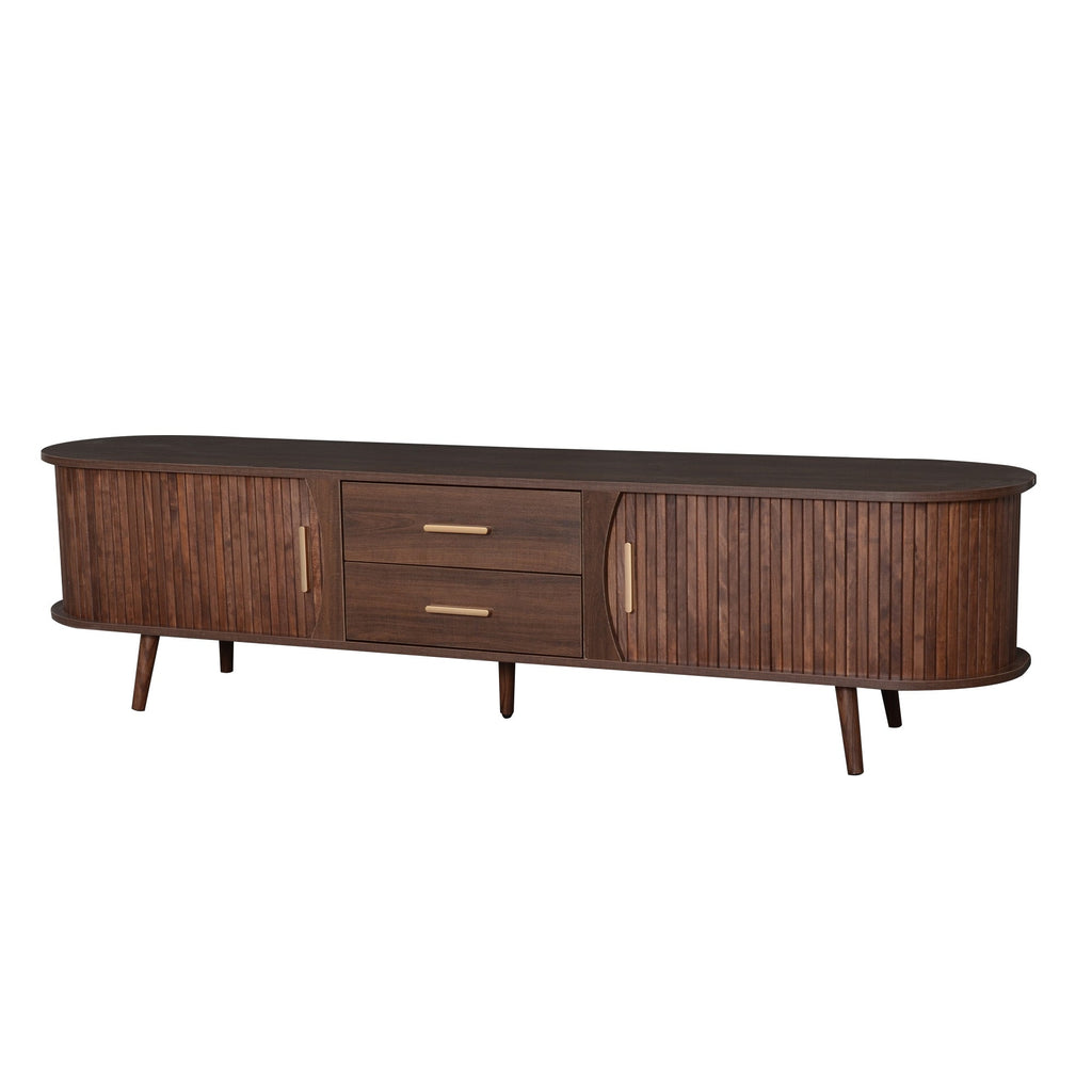 Mid-Century Modern TV Stand for 80" TV