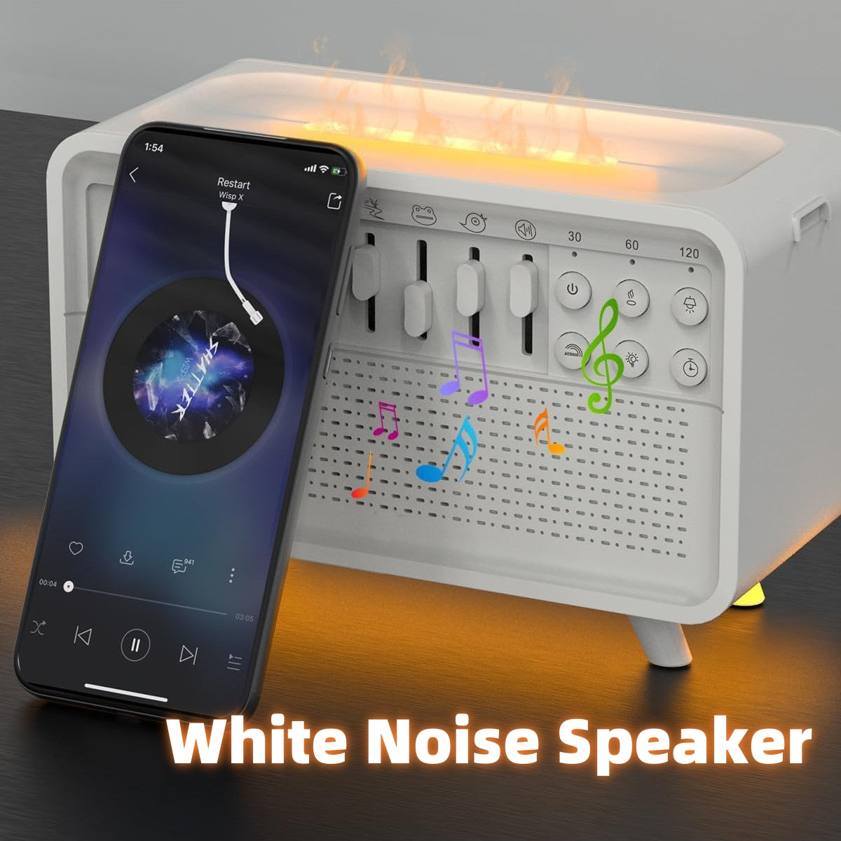 3 In 1 Bluetooth Speaker White Noise And Humidifier All-in-one