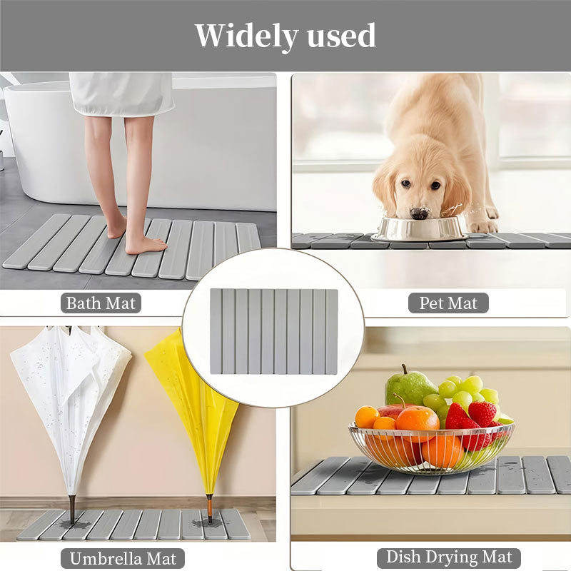 40x60cm Diatomite Bath Mat - Quick-Dry, High-Absorbent & Non-Slip, Hygienic