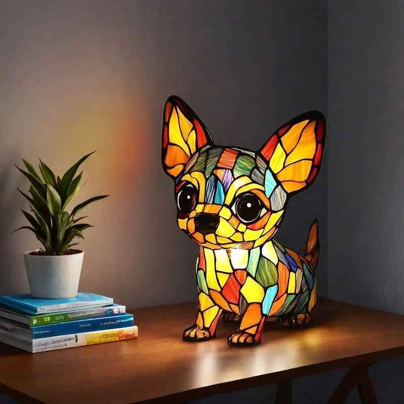 Animal resin LED night light lamp