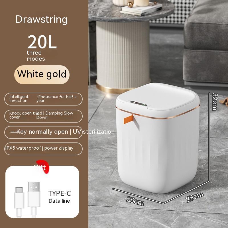 Smart Trash Can With Lid Bedside