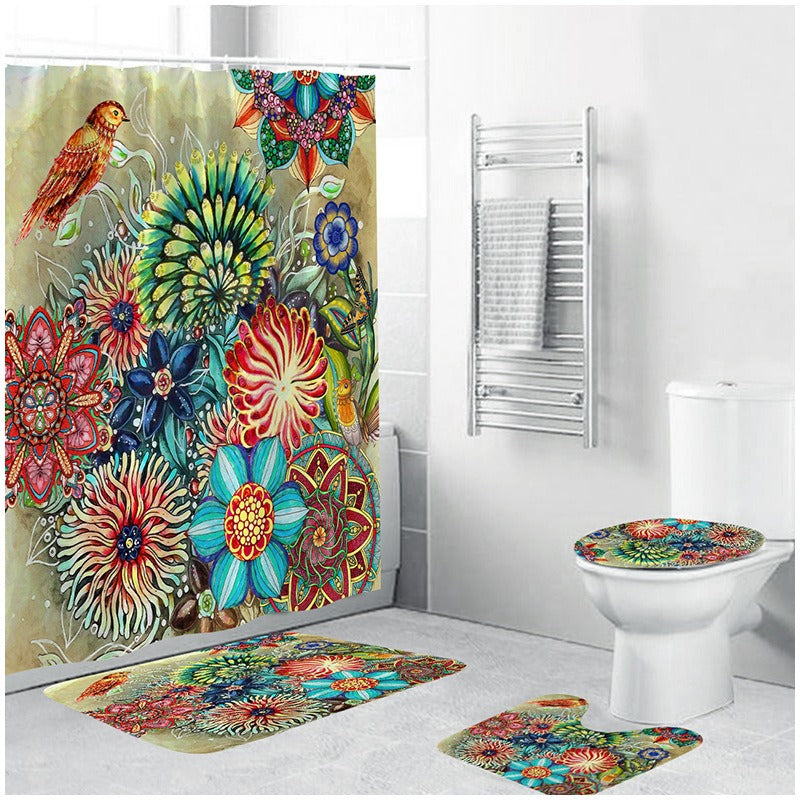 Bohemian Style 3D Water and Mold Proof Shower Curtain