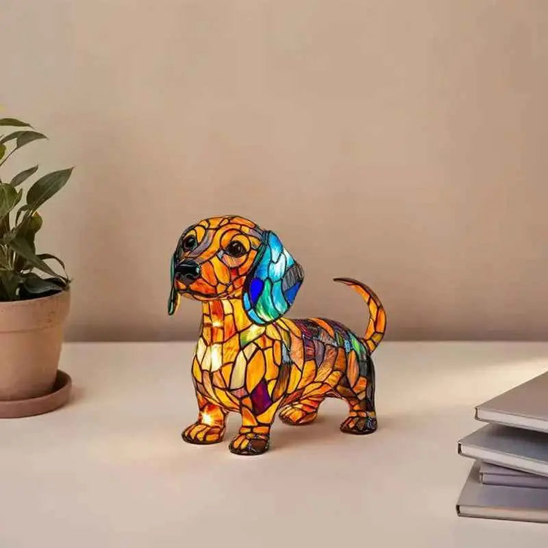 Animal resin LED night light lamp