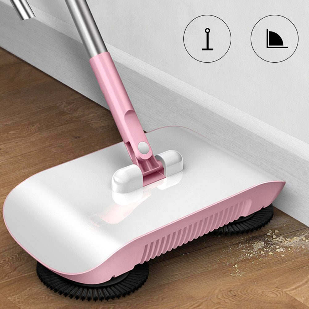 Hand Push Sweeper Household Broom Dustpan Mop Floor All-in-one
