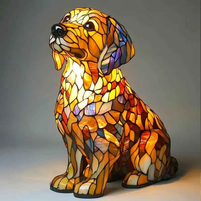 Animal resin LED night light lamp