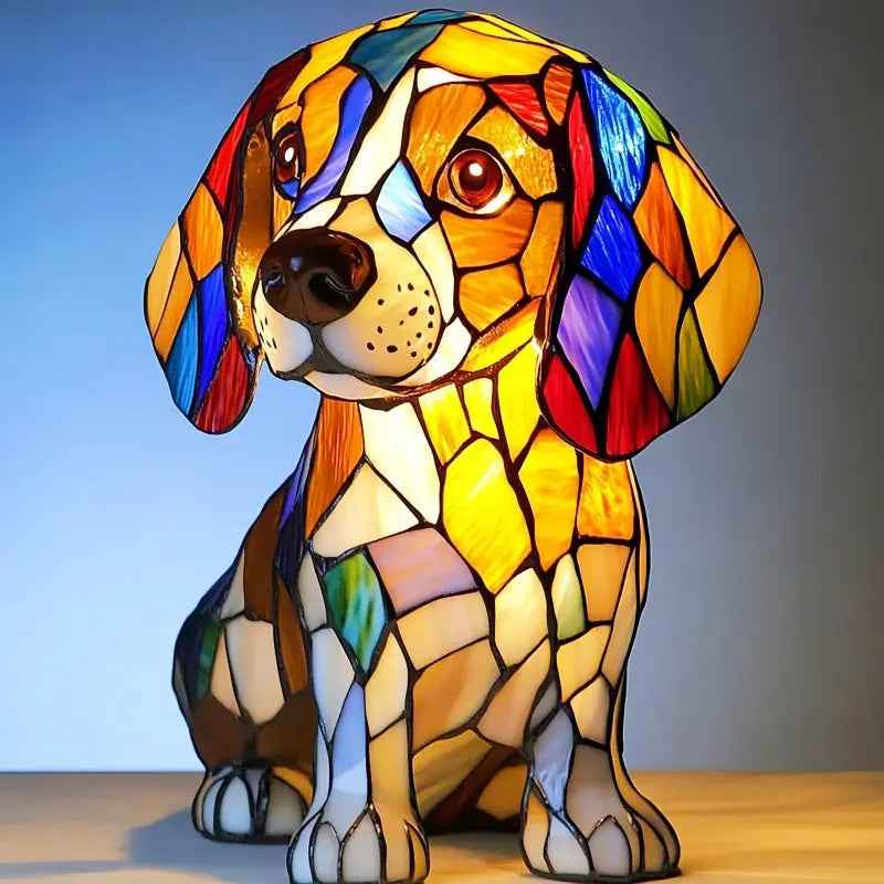 Animal resin LED night light lamp