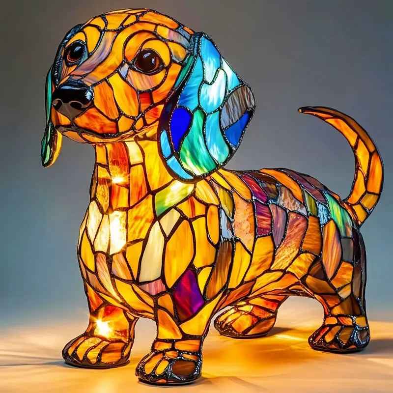 Animal resin LED night light lamp