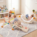 8-in-1 Foldable Climbing Set for Toddlers with Rocket Theme