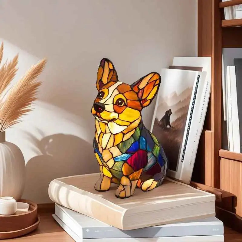 Animal resin LED night light lamp