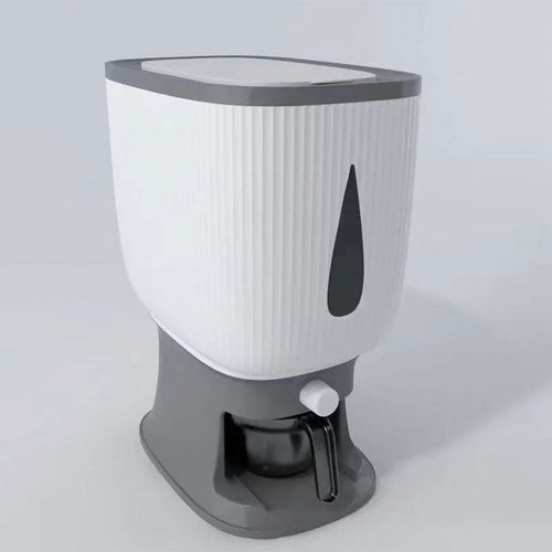 10Kg Rice/Cereal Dispenser Storage Container Sealed with Lid Measuring Cylinder