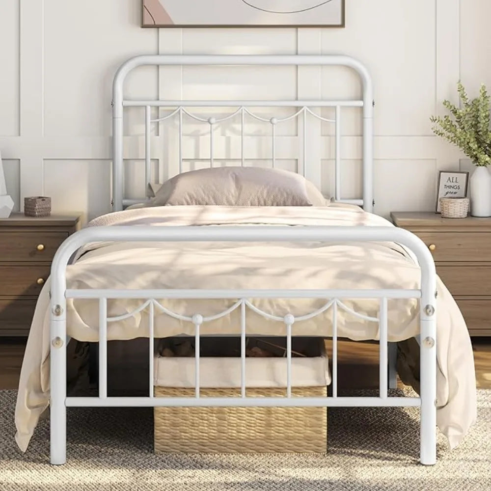 Metal Platform Bed w/Headboard and Footboard