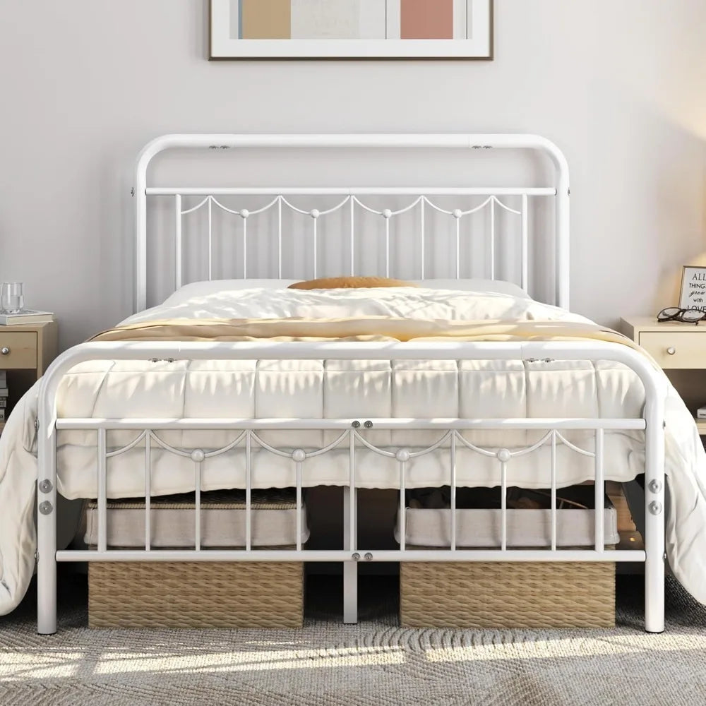 Metal Platform Bed w/Headboard and Footboard
