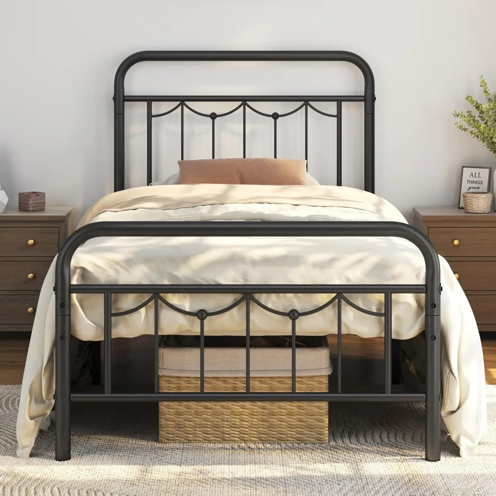 Metal Platform Bed w/Headboard and Footboard