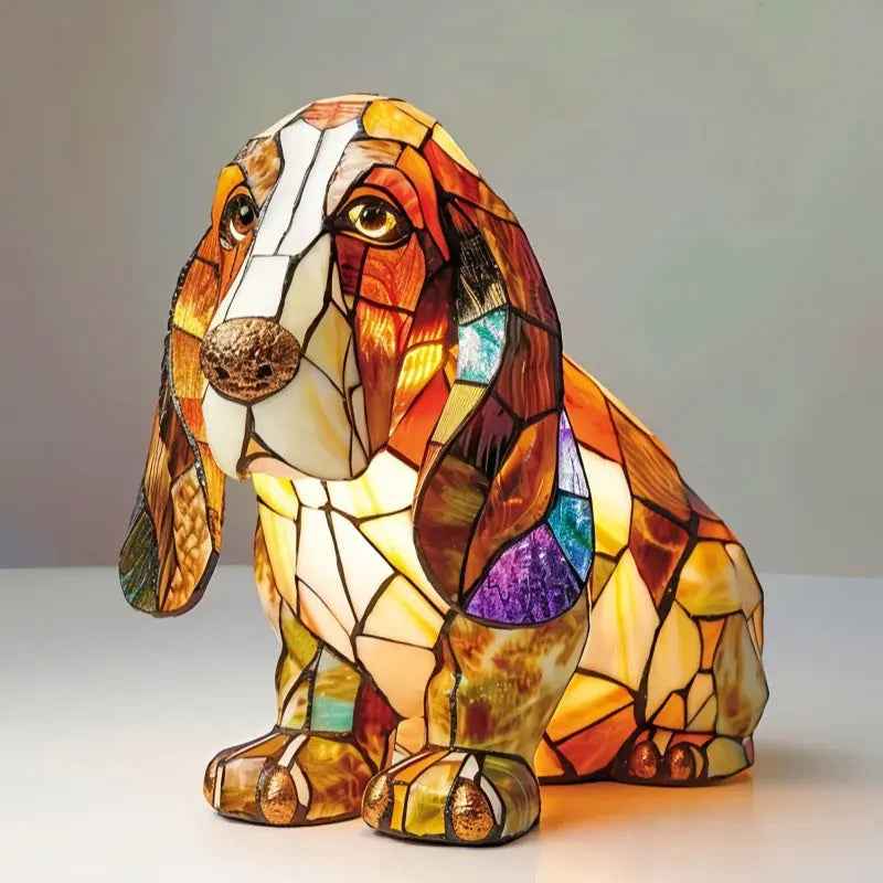 Animal resin LED night light lamp
