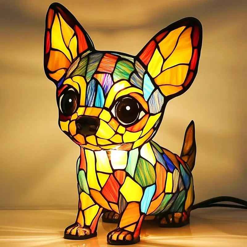 Animal resin LED night light lamp
