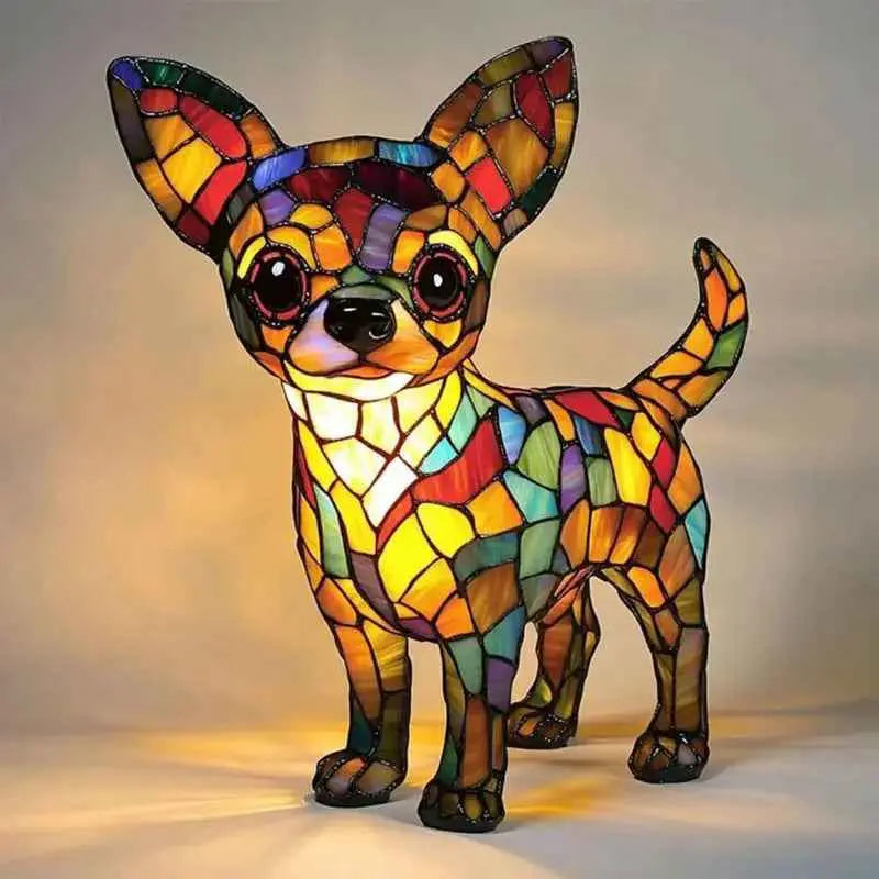 Animal resin LED night light lamp