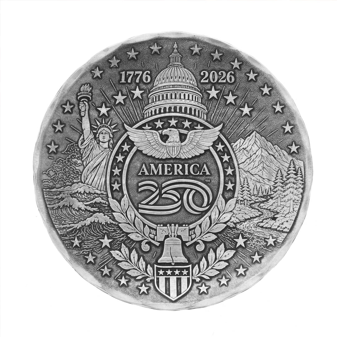 America250 Sea to Shining Sea Commemorative Coaster (Aluminum)