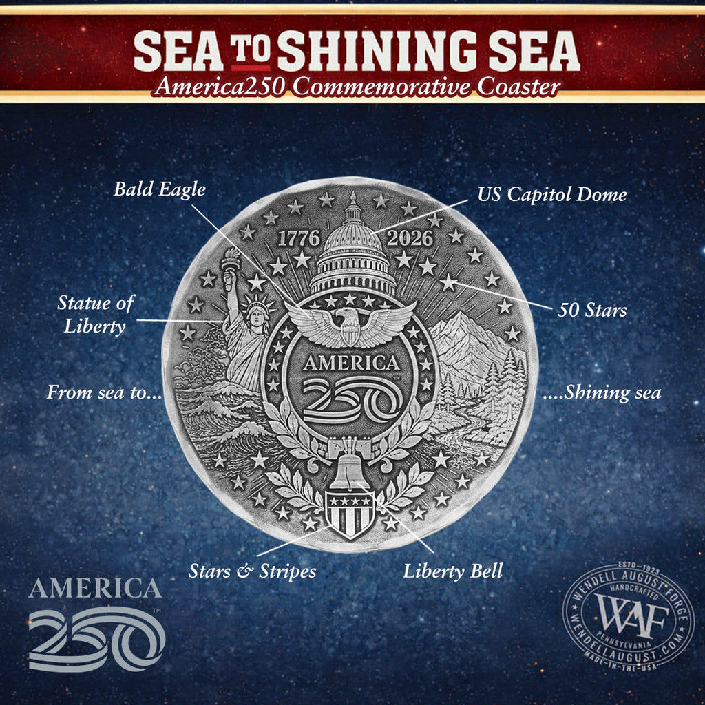America250 Sea to Shining Sea Commemorative Coaster (Aluminum)