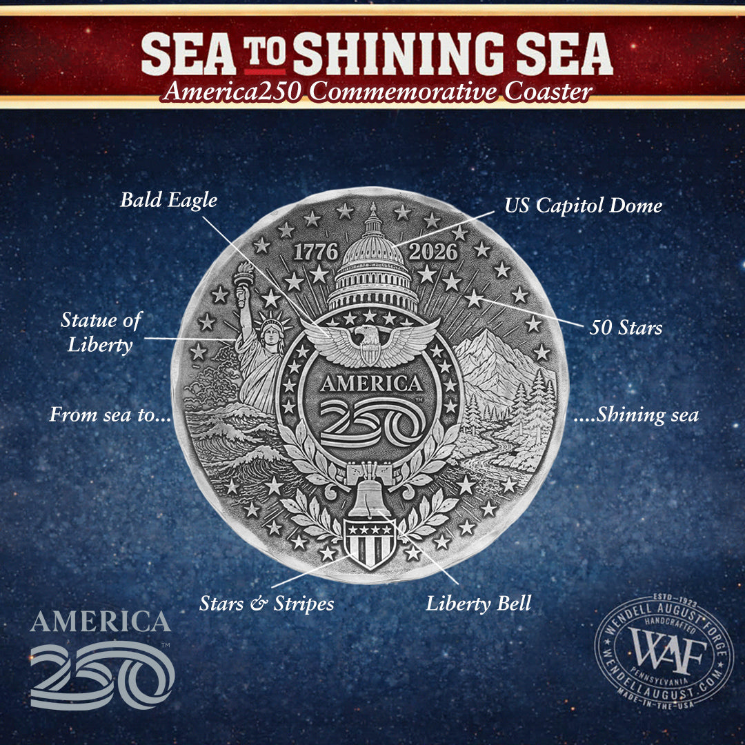 America250 Sea to Shining Sea Commemorative Coaster (Aluminum)